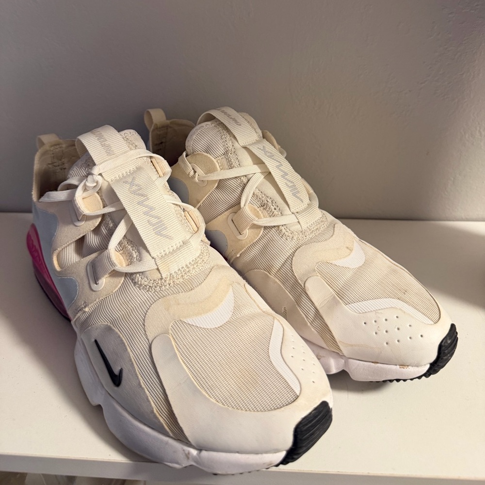 Nike Women's Air Max Infinity Cream and Pink Sneakers - Picture 3 of 4